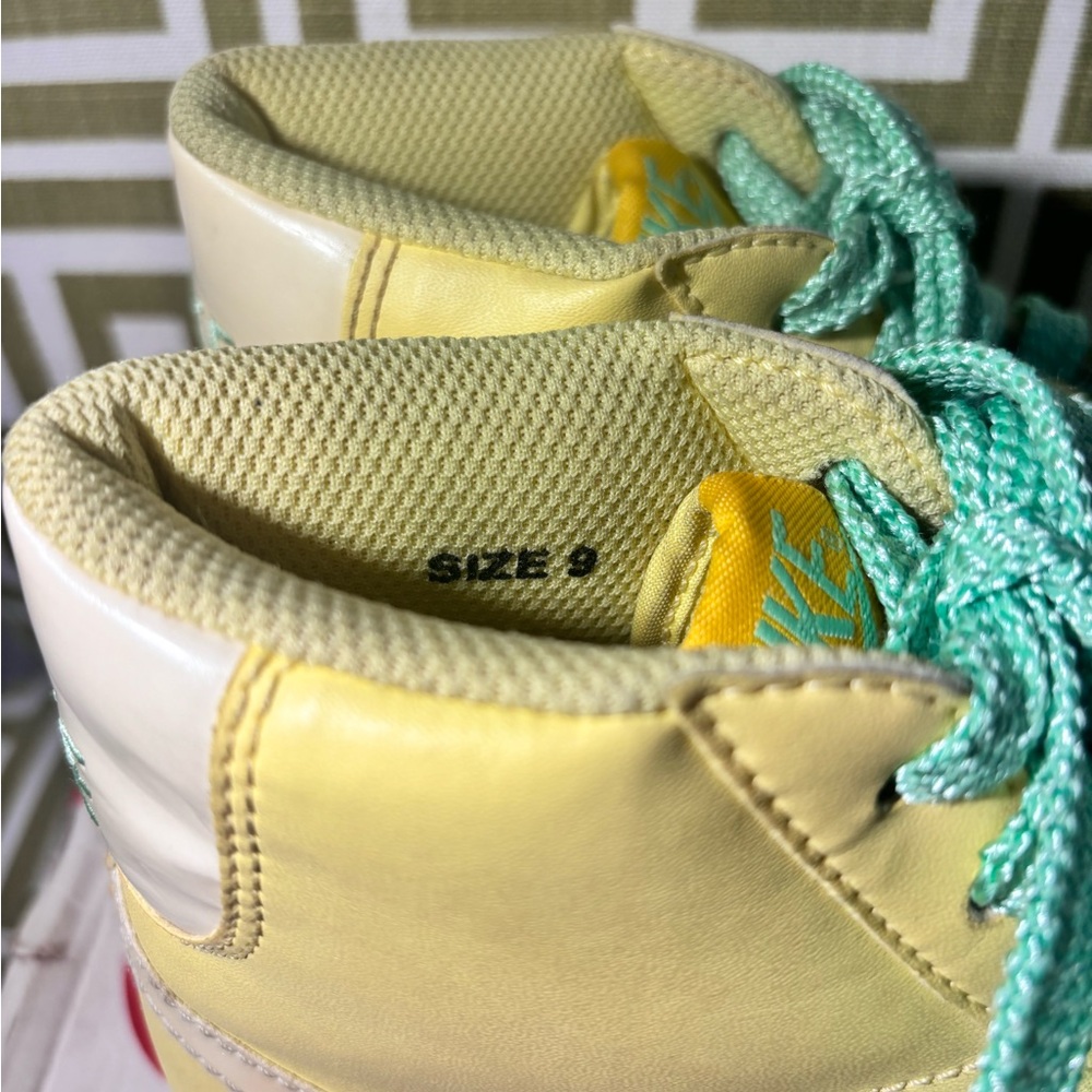 NEW! Nike Blazer High Lemon Frost White-Varsity Maize-Trmln Basketball Sneakers - Picture 14 of 16